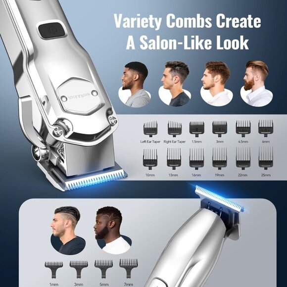 JACK & ROSE || Mens Professional 4-in-1 Grooming Set - Trimmer, Shaver - Picture 3 of 7